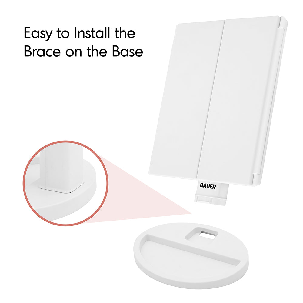 24 LED Make Up Mirror Magnifying Adjustable Foldable USB Battery Storage Compart 24 LED Make Up Mirror Magnifying Adjustable Foldable USB Battery Storage Compart